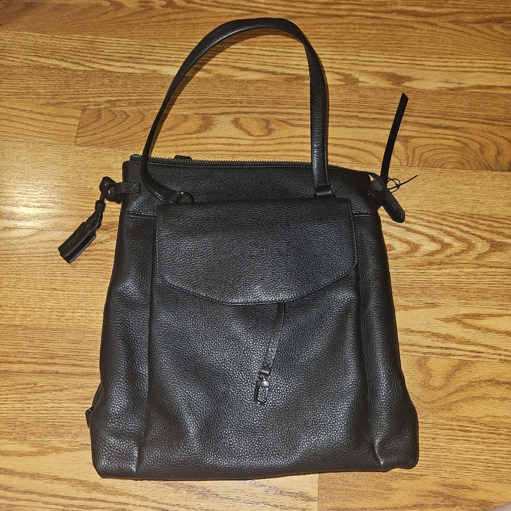 Tumi Black leather backpack purse - Picture 2 of 10